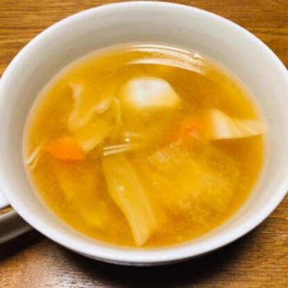 玉ねぎがなくて、家にあったもので…(^_^;) 味噌汁大好きなのでとっても美味しくいただきました(^ ^)ごちそうさまでした♪
